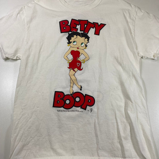 Betty Boop Vintage 1988 White T-shirt Front and Back Print