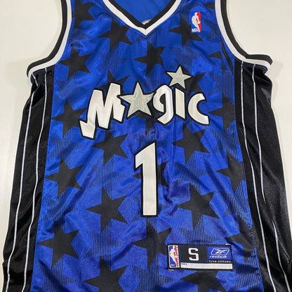Reebok Tracy McGrady T-Mac Orlando Magic Sewn Blue Stars Jersey Men's Small