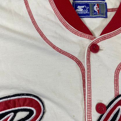 Vintage Starter NBA Chicago Bulls Baseball Jersey Stitched Shirt Size L