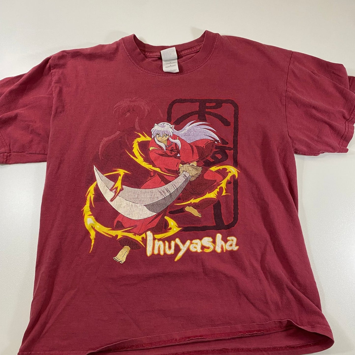 Vintage Inuyasha T-Shirt Red Anime Manga 2003