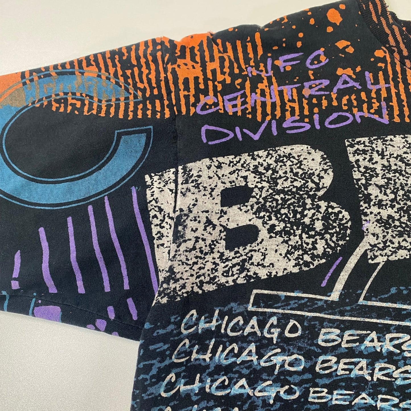 Vintage 90s Chicago Bears Magic Johnson T's All Over Print T-Shirt