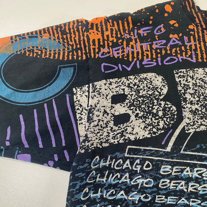 Vintage 90s Chicago Bears Magic Johnson T's All Over Print T-Shirt