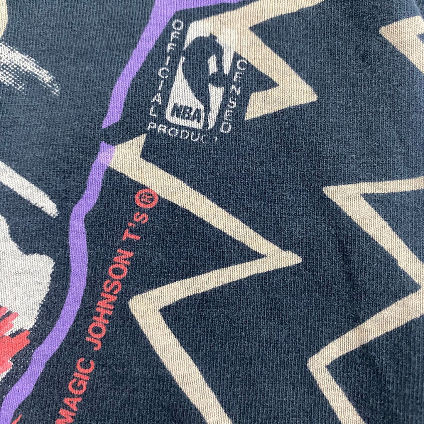 Vintage 90s Michael Jordan Chicago Bulls Magic Johnson All Over Print T-Shirt