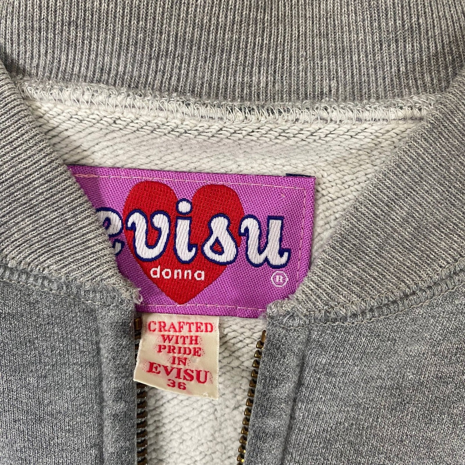 Evisu Big Logo Zip Up Hoodie