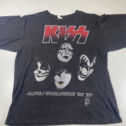 Vintage KISS Alive Worldwide 1996-1997 Tour Band T-Shirt
