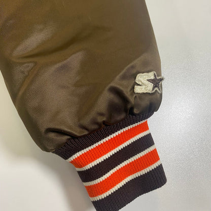 Vintage Cleveland Browns Chalk Line Satin Bomber Jacket