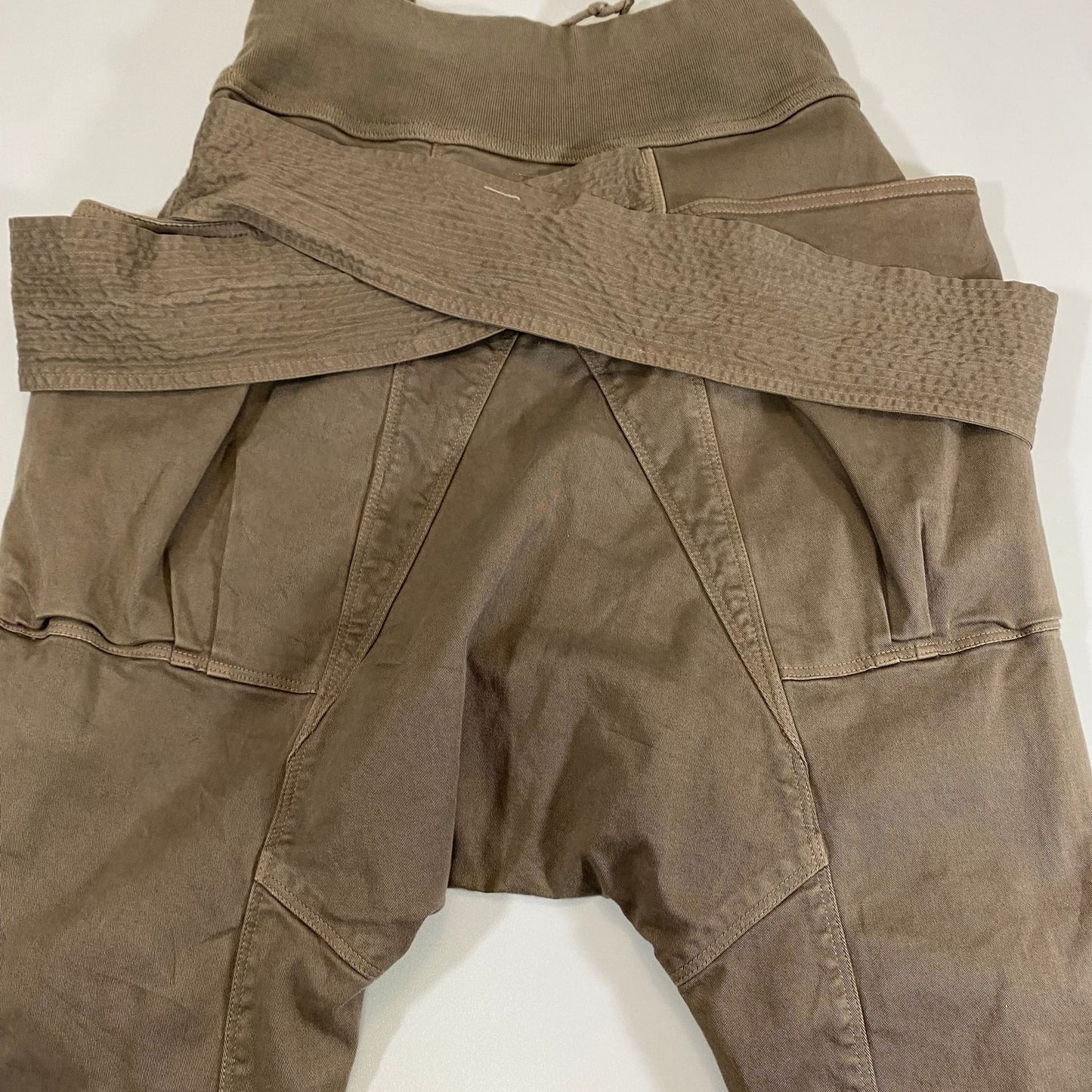 Kapital X Kapital Kountry Kapital Drop Crotch Pants In beige/olive green