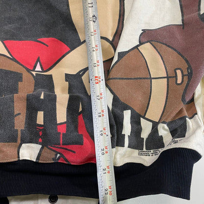 Vintage Looney Tunes Tasmanian Devil Terrycloth Varsity Baseball Jacket