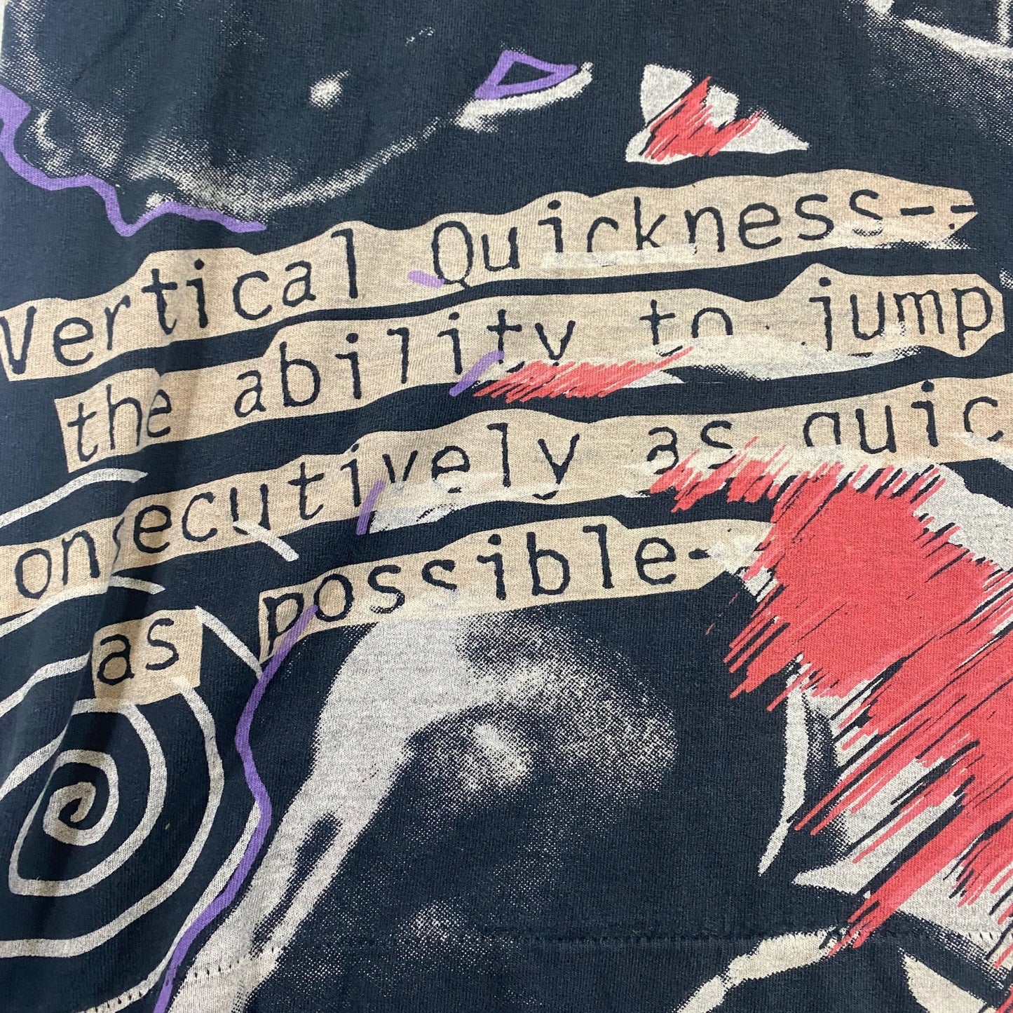 Vintage 90s Michael Jordan Chicago Bulls Magic Johnson All Over Print T-Shirt