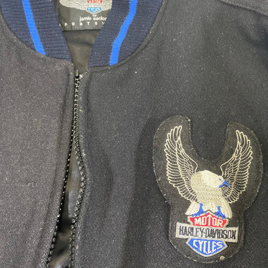 VTG Harley Davidson Motorcycles x Jamie Sadock - L- Leather Jacket Bomber Wool