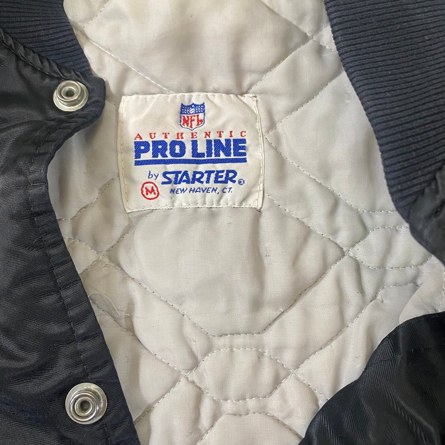 Vintage Starter Oakland Raiders Satin Bomber Jacket