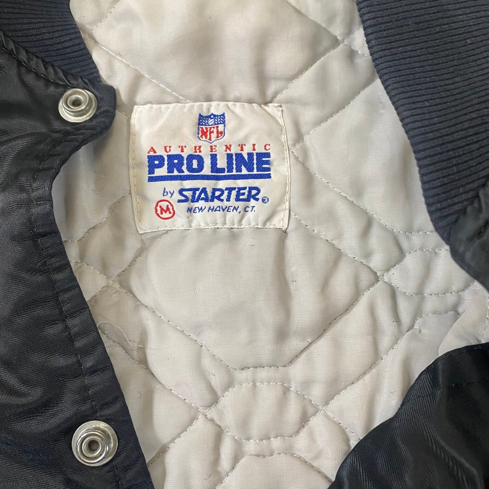 Vintage Starter Oakland Raiders Satin Bomber Jacket