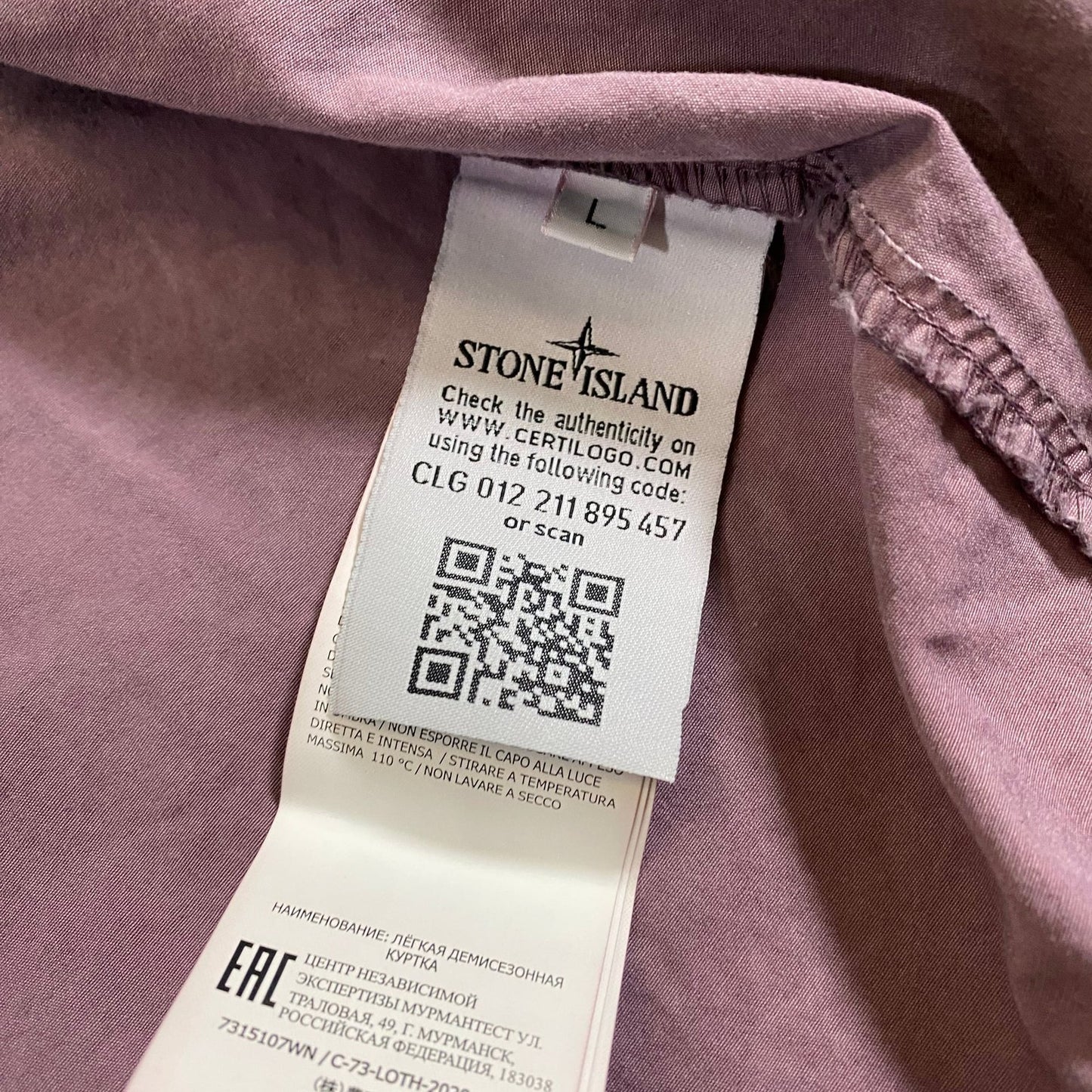 Stone Island Garment Dyed Overshirt Plum sz. L