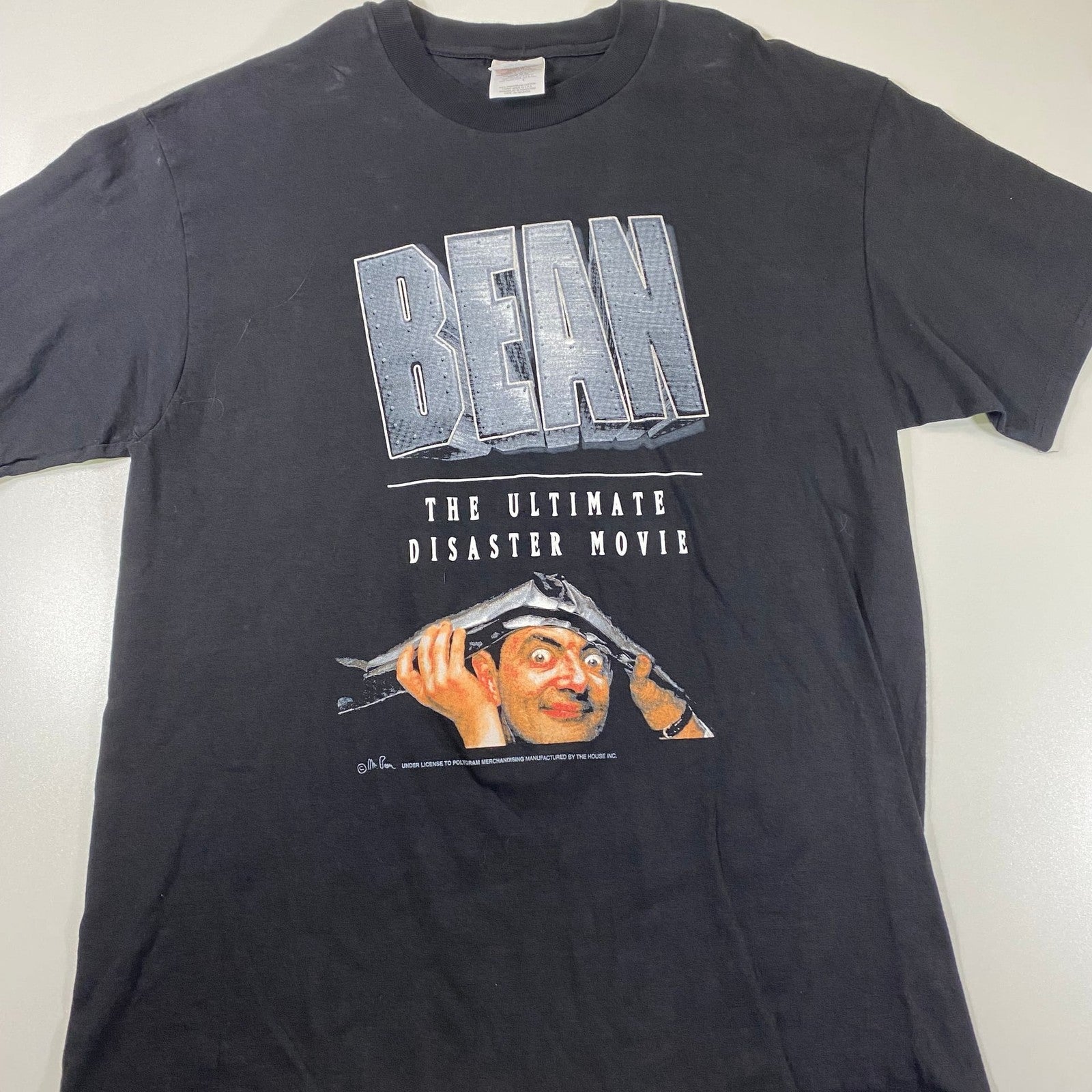 Vintage 1997 Mr. Bean \"The Ultimate Disaster Movie\" Promo T-Shirt