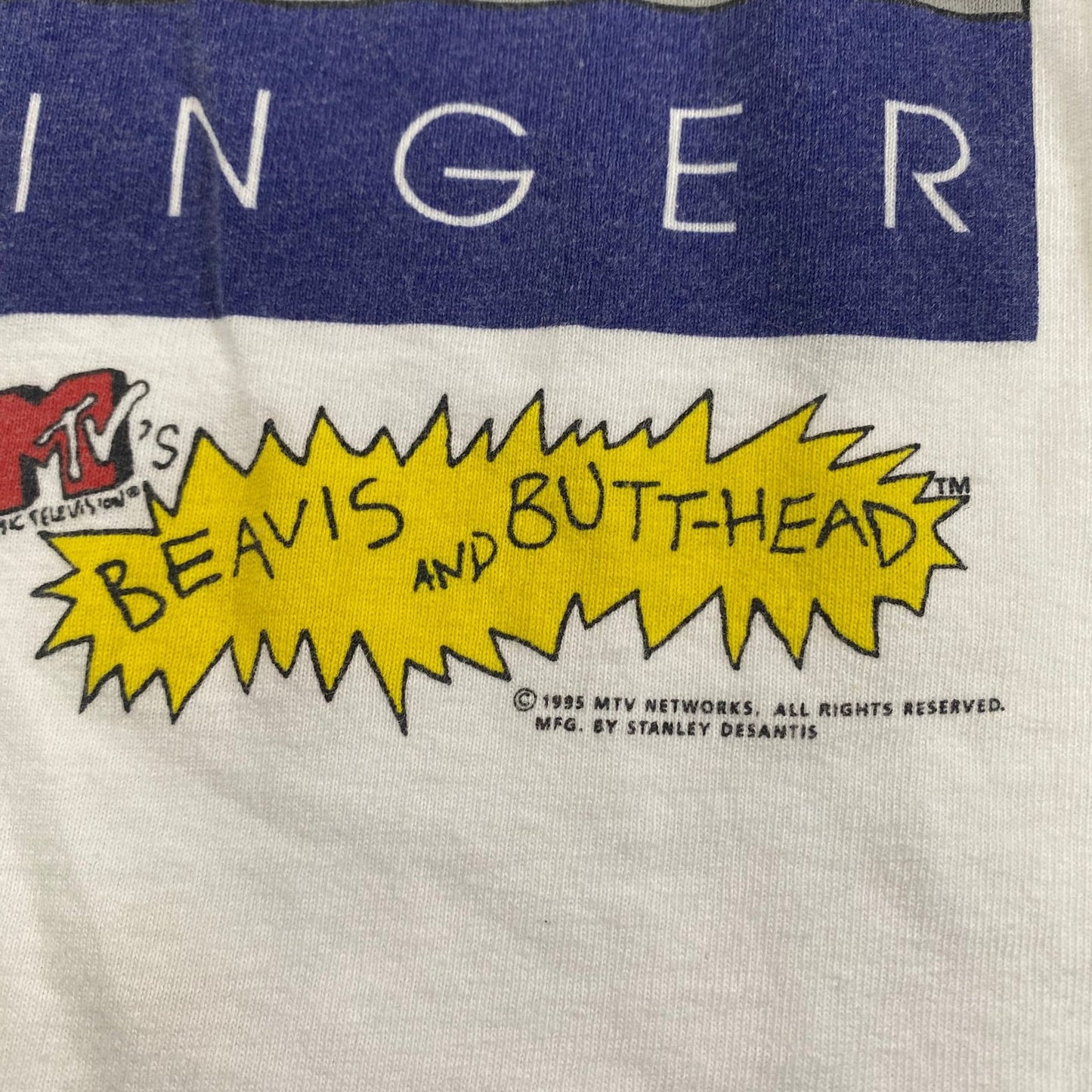 Vintage 1995 Beavis and Butthead Tommy Pull My Finger T-Shirt