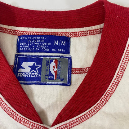 Vintage Starter NBA Chicago Bulls Baseball Jersey Stitched Shirt Size L