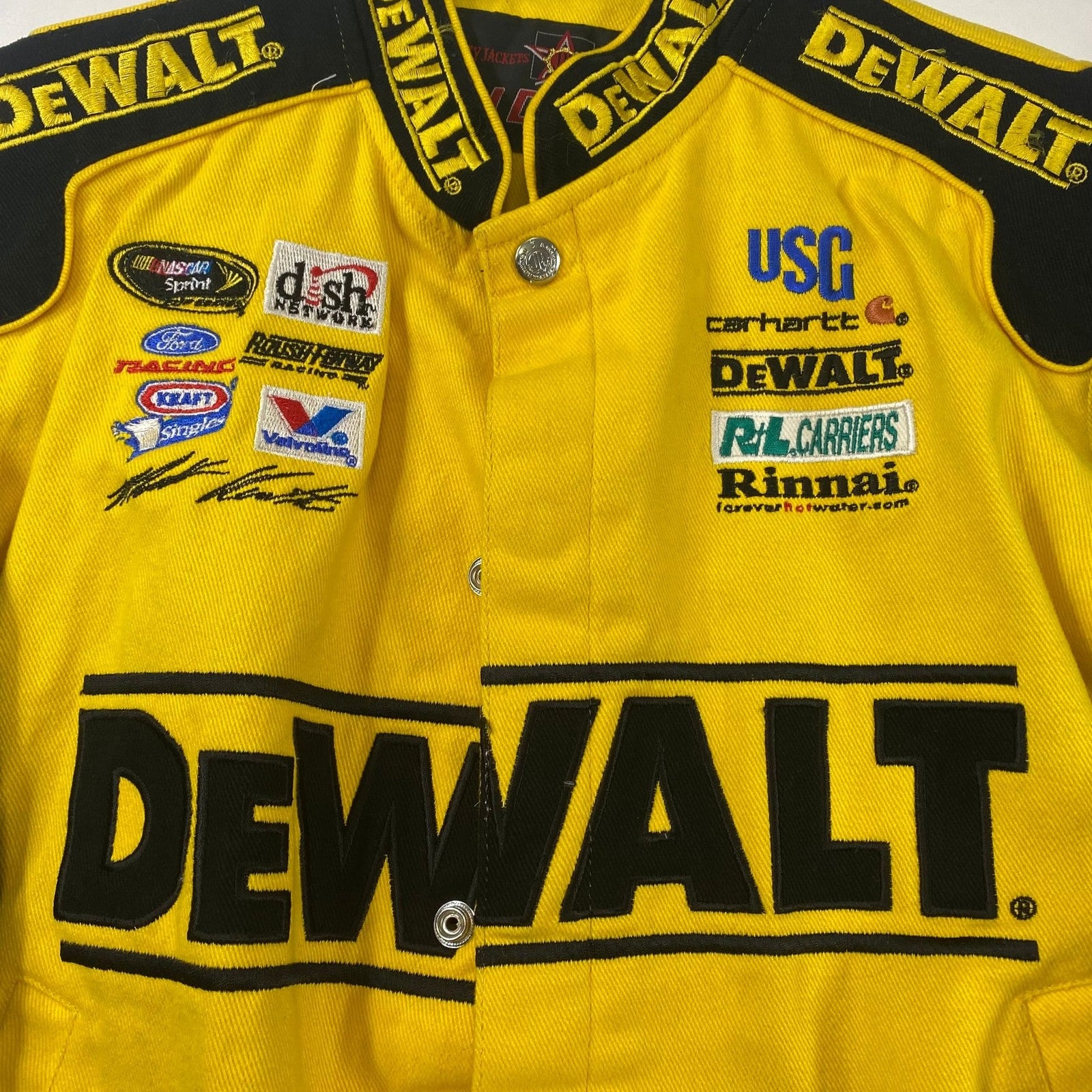 Vintage Nascar DeWALT X CARHARTT Racing Jacket X-Large YOUTH