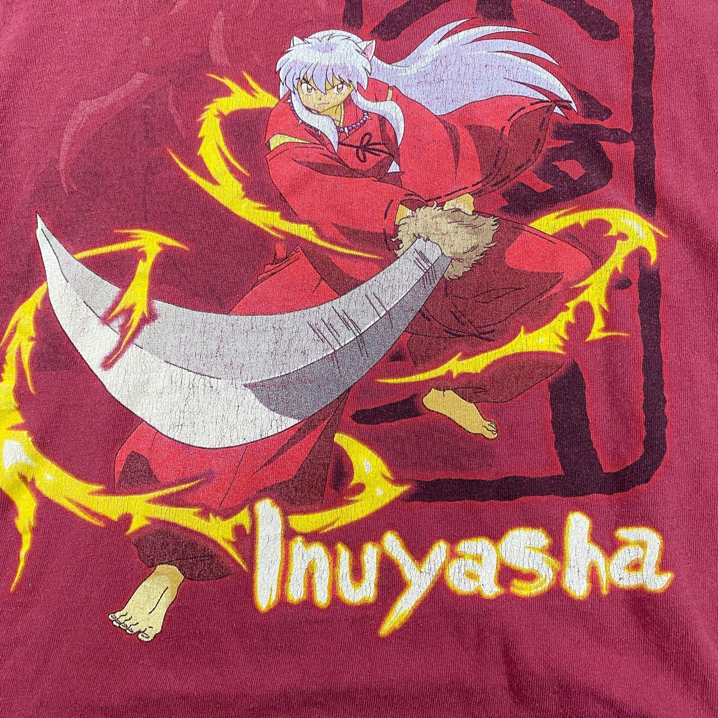 Vintage Inuyasha T-Shirt Red Anime Manga 2003