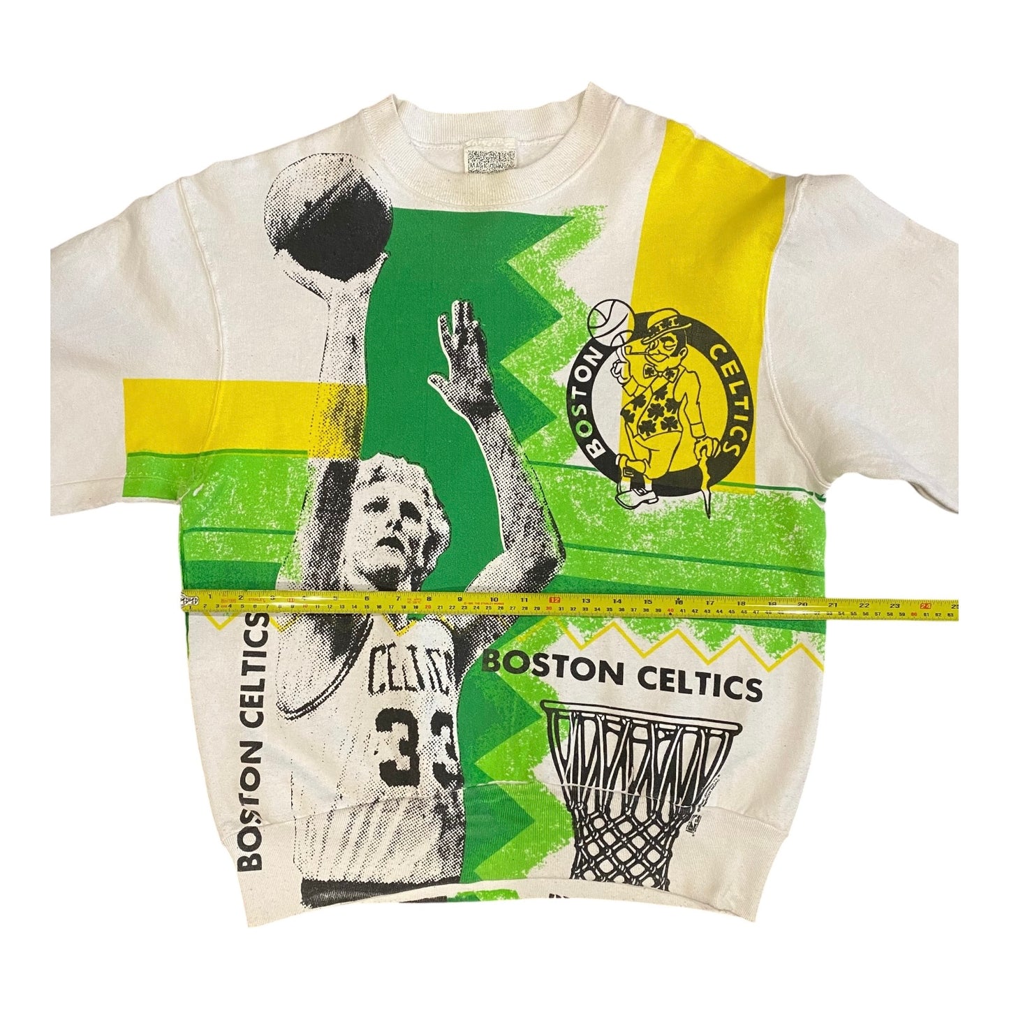 Vintage 90s Boston Celtics Larry Bird All Over Print Sweatshirt