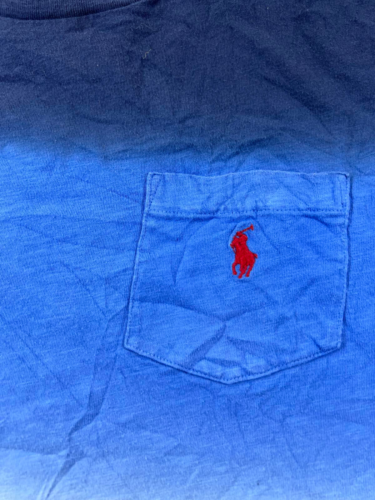 Polo Ralph Lauren Gradient Blue to White T-Shirt with Pocket