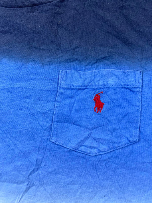 Polo Ralph Lauren Gradient Blue to White T-Shirt with Pocket
