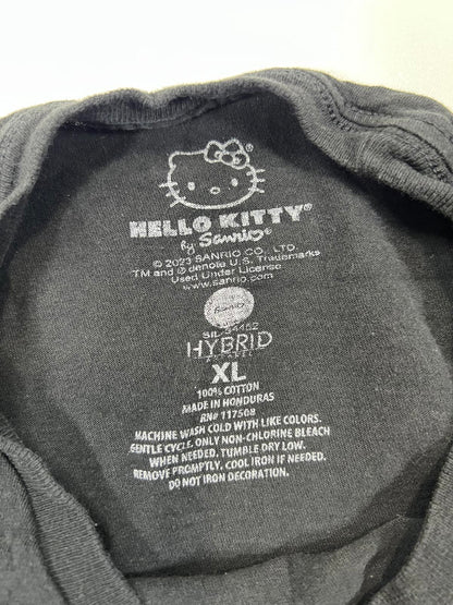 Hello Kitty Racing Graphic T-Shirt XL Black Cotton