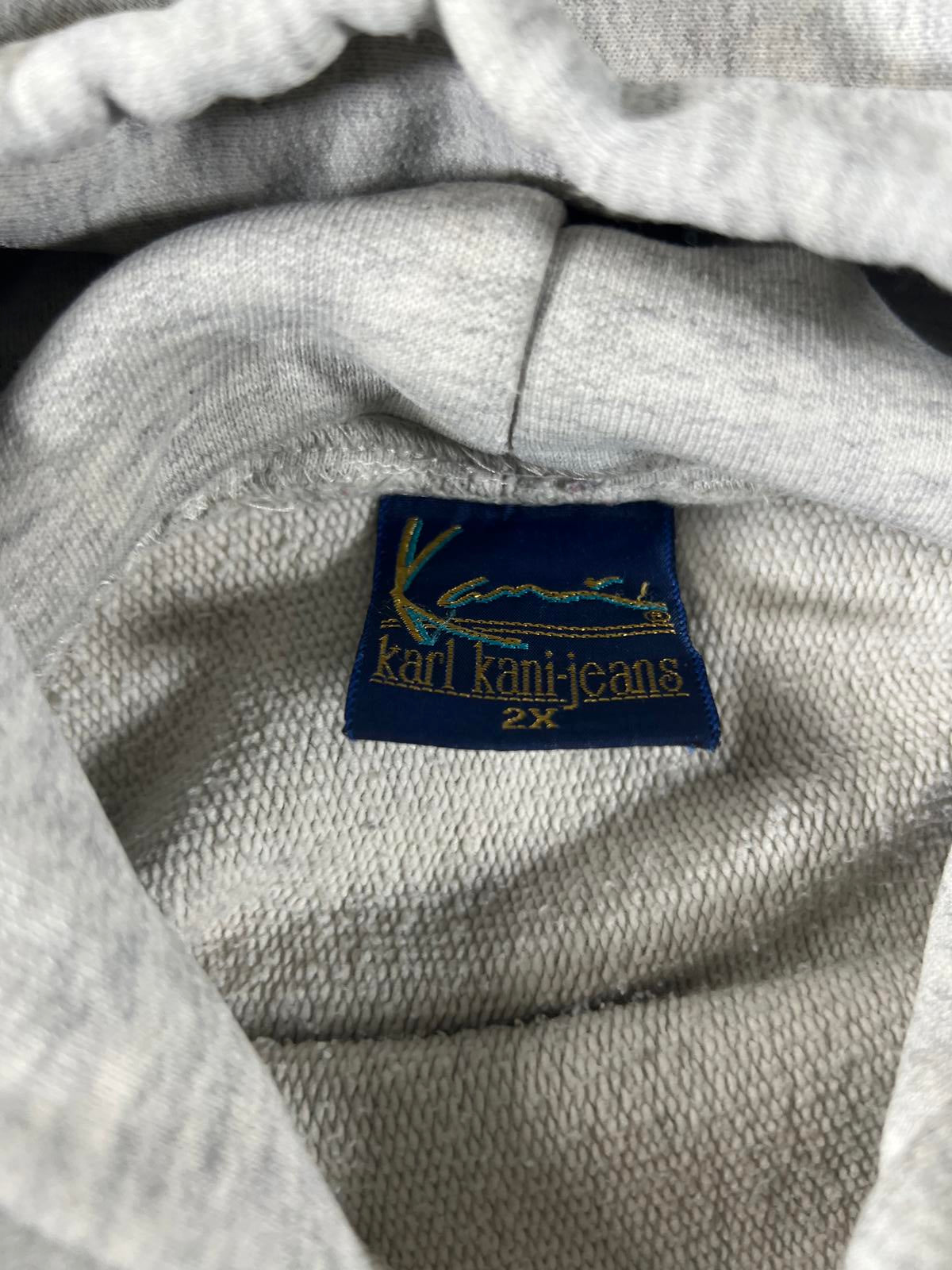 Karl Kani Grey Hoodie with Front Logo Patch XXL