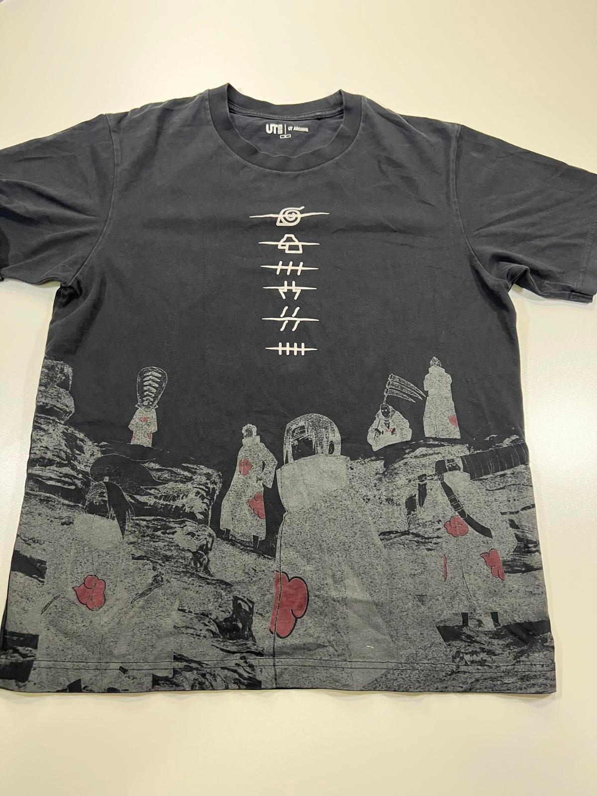 Uniqlo Naruto Graphic T-Shirt Black Mens Medium