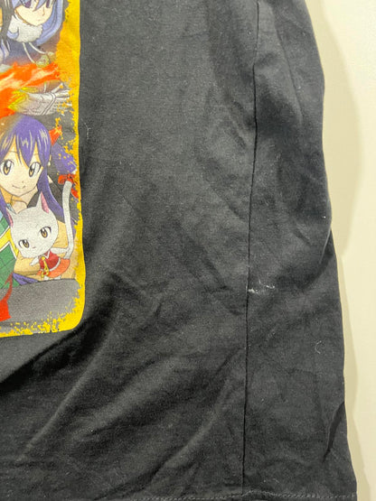 Fairy Tail Anime Graphic T-Shirt Small Black Cotton