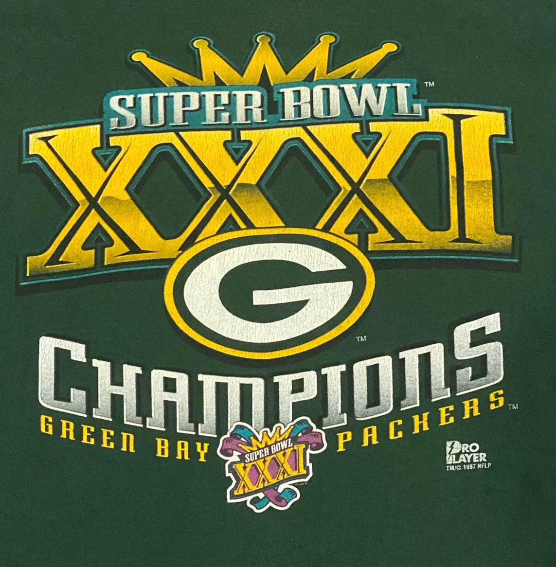 Vintage 1997 Green Bay Packers Shirt Super Bowl XXXI Champions