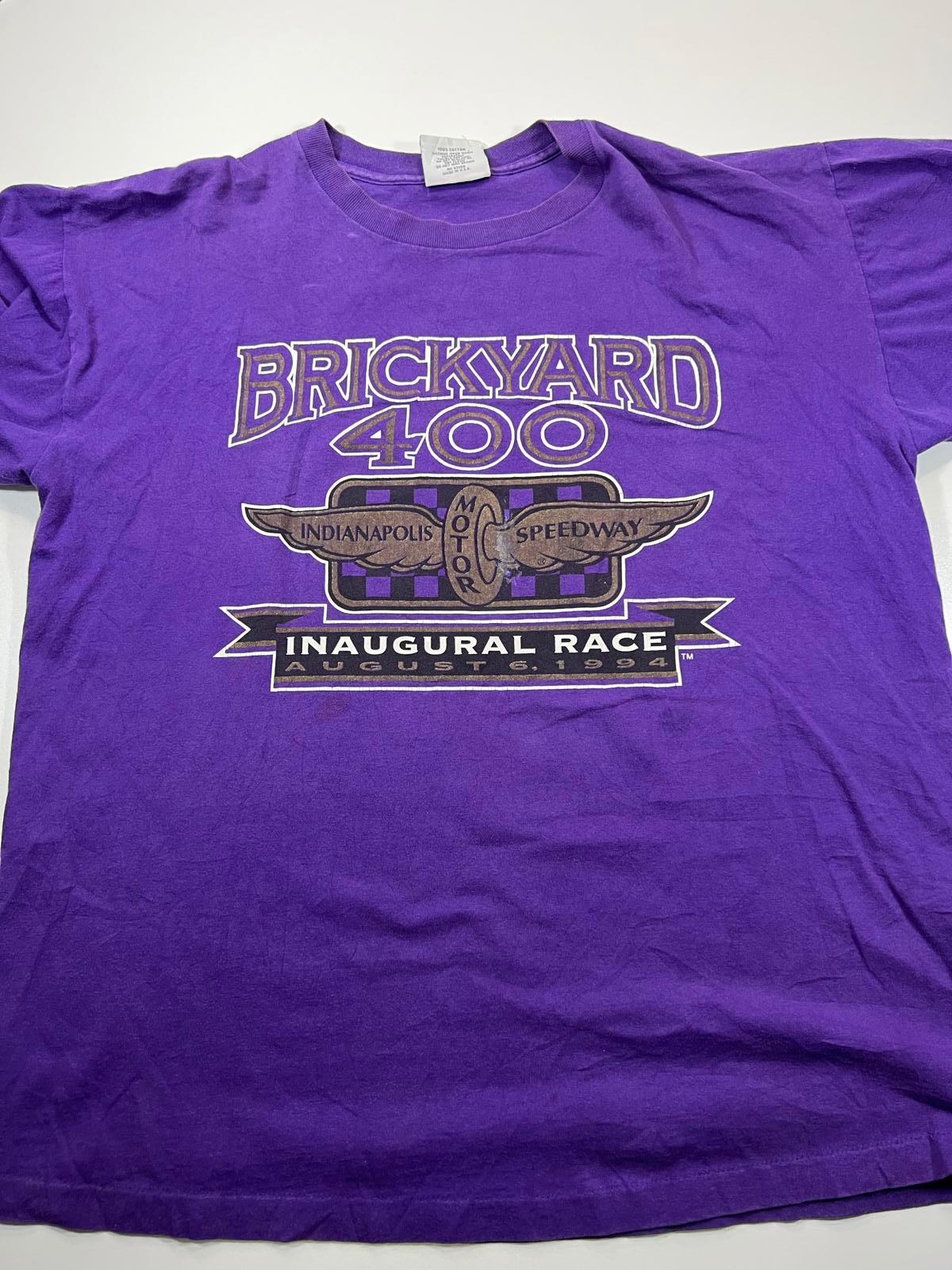 Brickyard 400 Indianapolis Speedway Race T-Shirt XL Purple