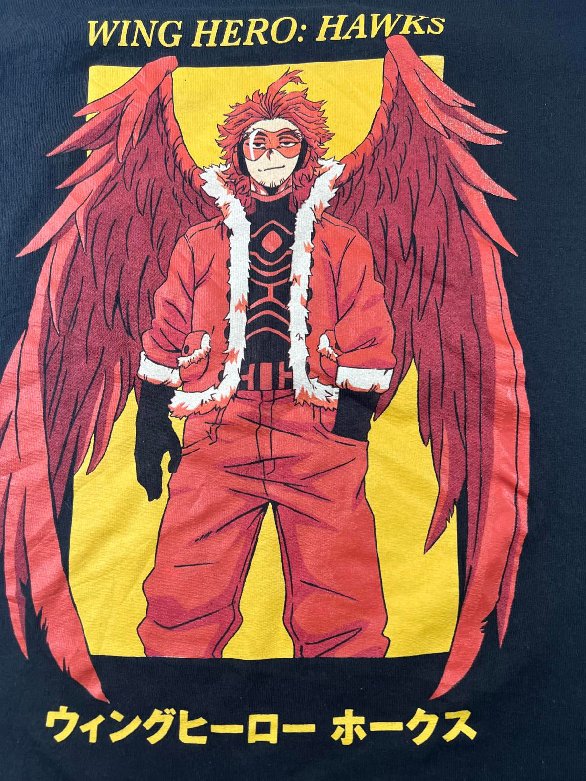 My Hero Academia Hawks Wing Hero Graphic T-Shirt Medium