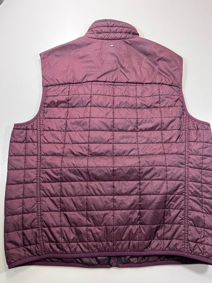 Tommy Hilfiger Quilted Men's Vest Burgundy Medium
