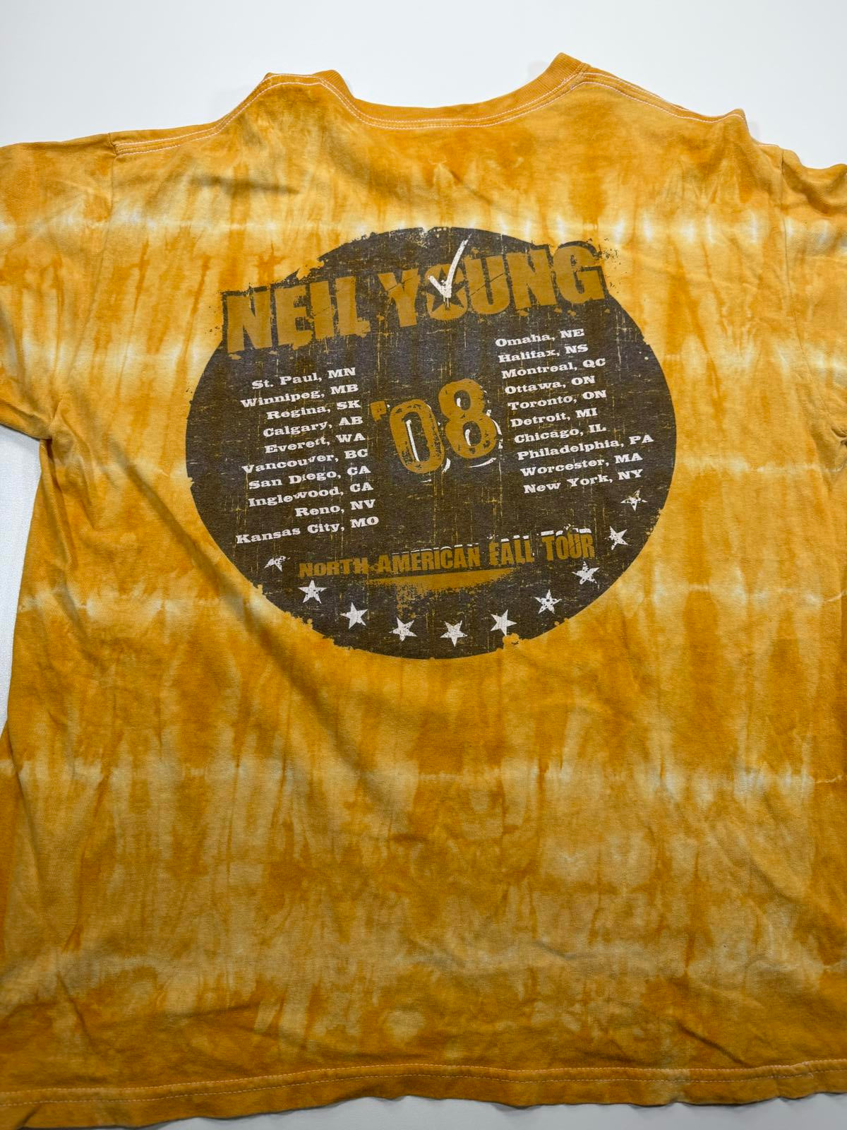Vintage Neil Young 2008 NA Fall Tour Tie-Dye T-Shirt