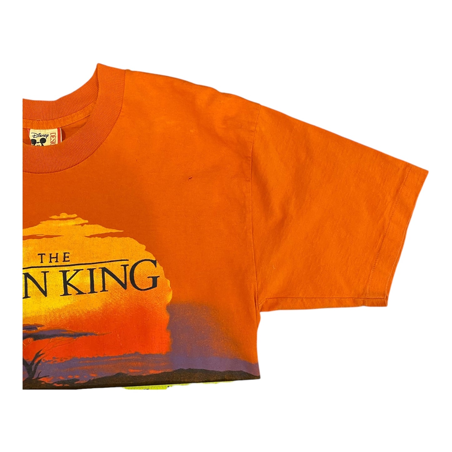 Disney The Lion King Vintage Shirt Adult Medium 90s All Over Print Orange Simba