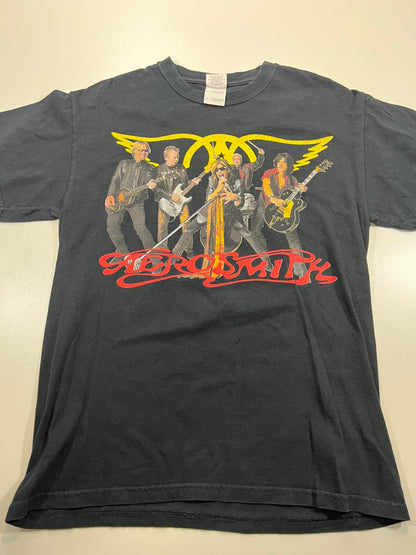 2010 Aerosmith Band Graphic Black T-Shirt Medium