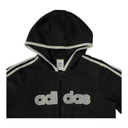 Adidas Hoodie Black Spellout LOGO 3 Stripe