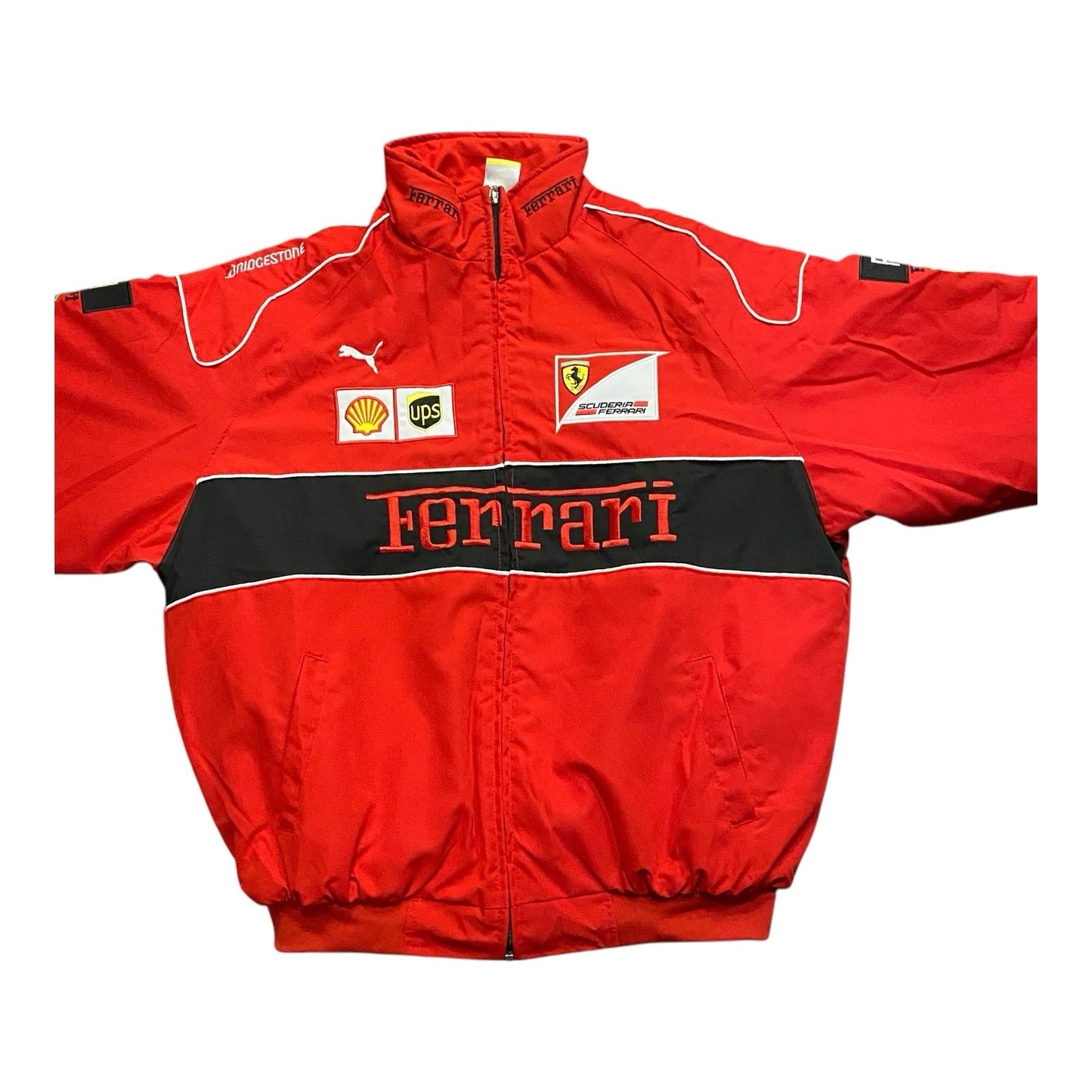 FERRARI Black Embroidery EXCLUSIVE JACKET suit F1 Team Racing