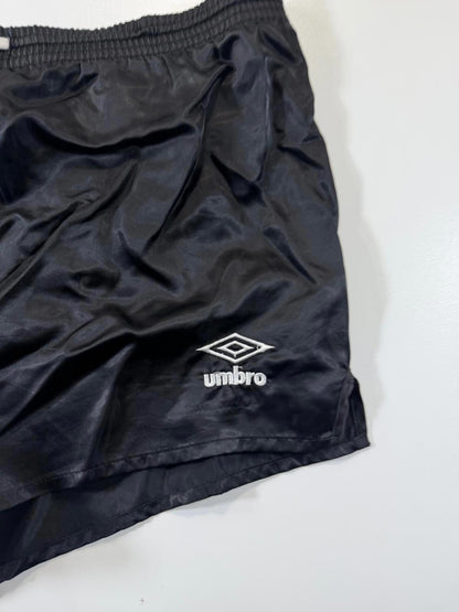 Umbro Black Athletic Shorts with Drawstring Waist L