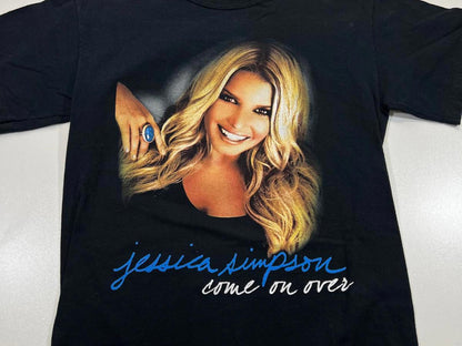 2008 Jessica Simpson Come On Over Black Graphic T-Shirt