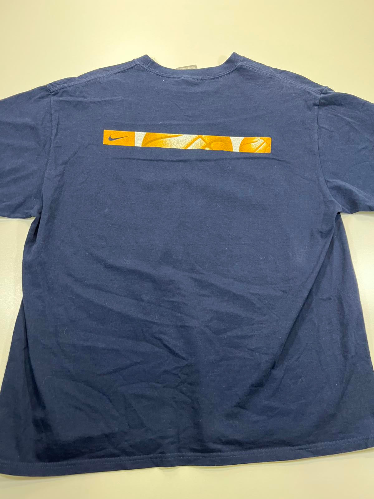 Vintage Nike Basketball Graphic T-Shirt Large Navy Blue