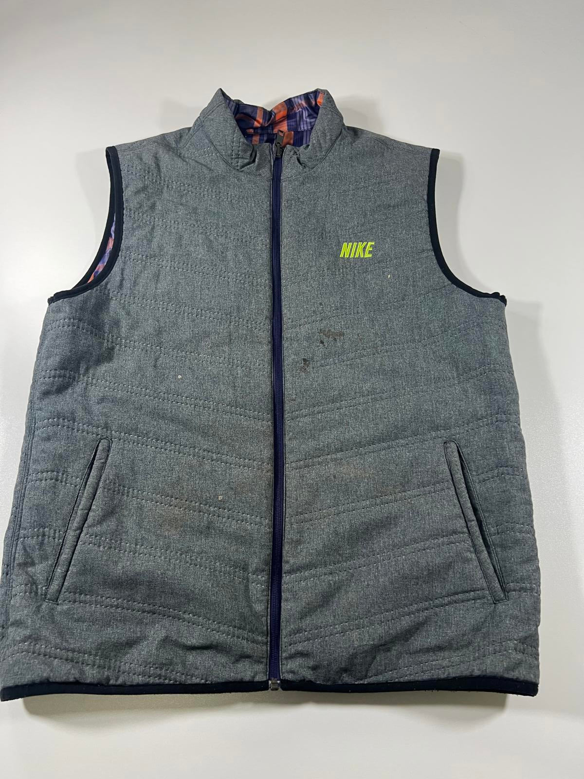 Nike Men's Plaid Puffer Vest reversible