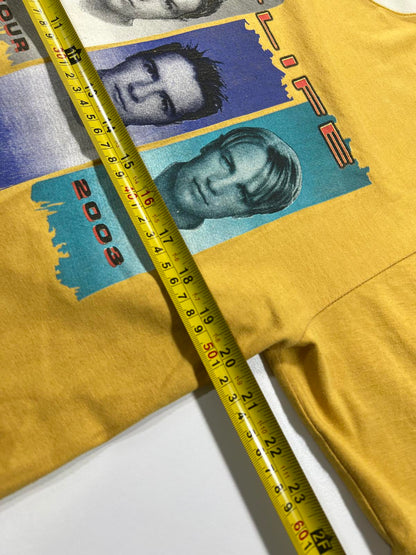 Westlife 2003 World Tour Vintage Yellow Graphic T-Shirt