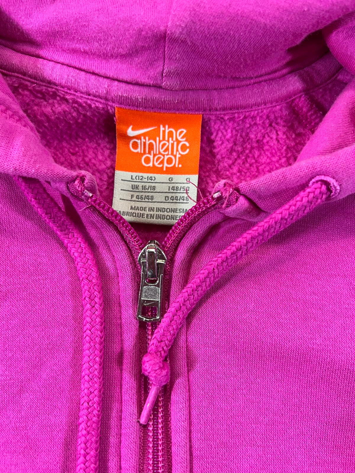 Nike Athletic Dept. youth large Pink Full Zip Hoodie