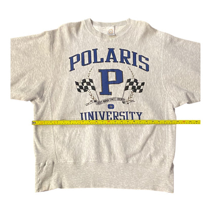 Vintage Polaris University Heavyweight Sweatshirt Pullover Snowmobile Racing