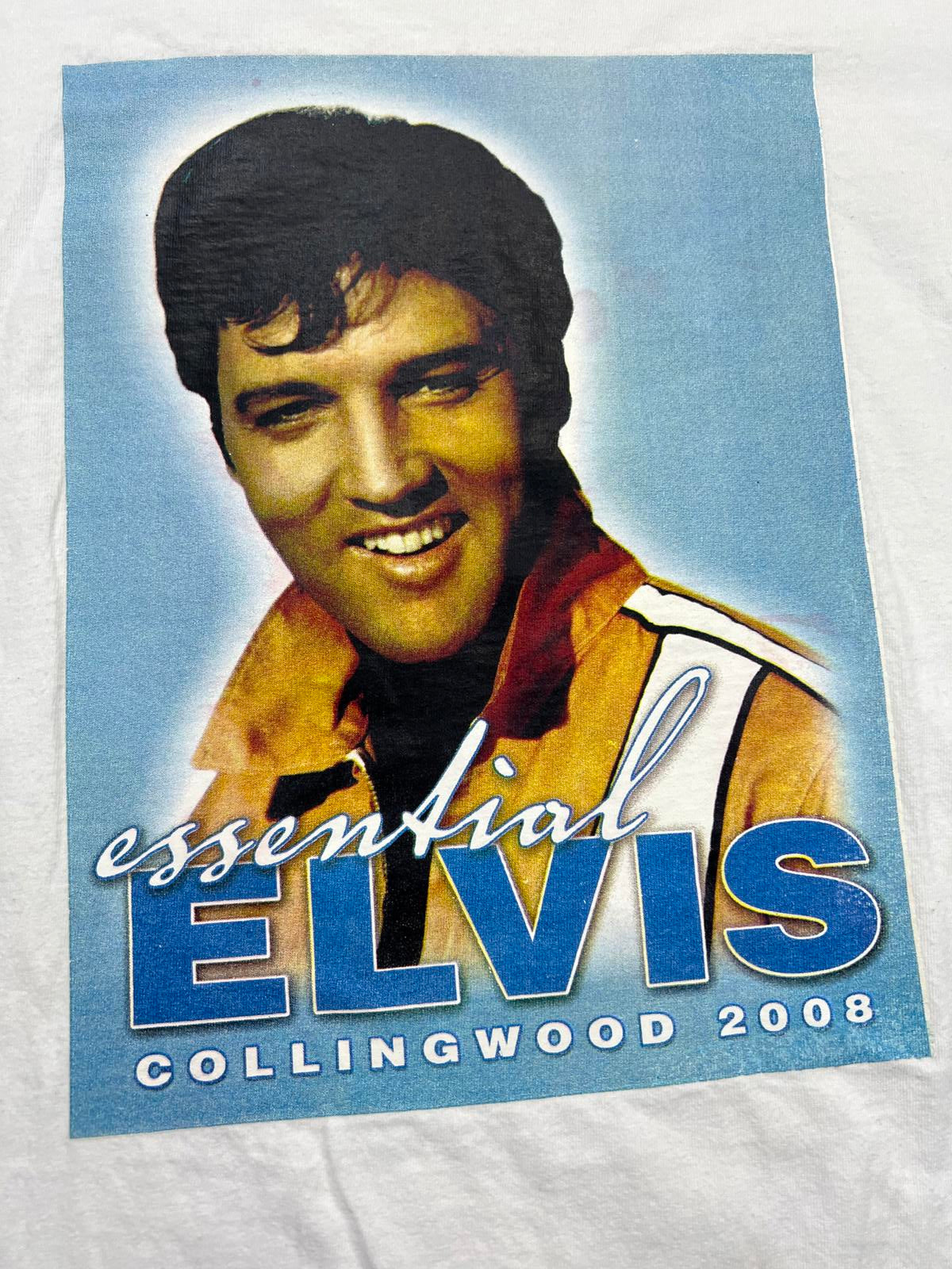 Essential Elvis Collingwood 2008 White Graphic T-Shirt