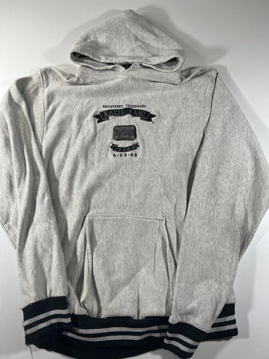 Karl Kani Grey Hoodie with Front Logo Patch XXL