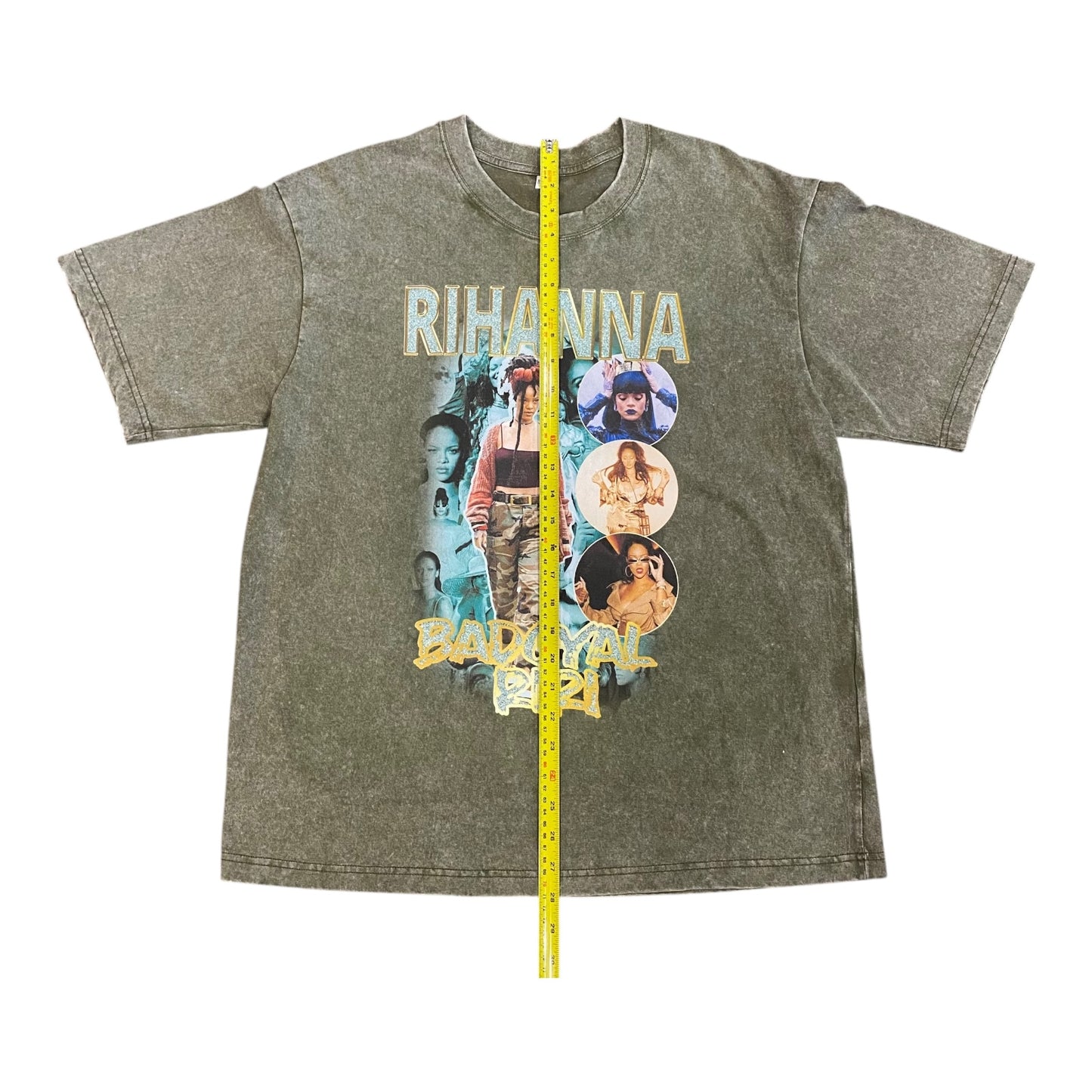 Custom Streetcvlture Rihanna Acid Wash Graphic T Shirt