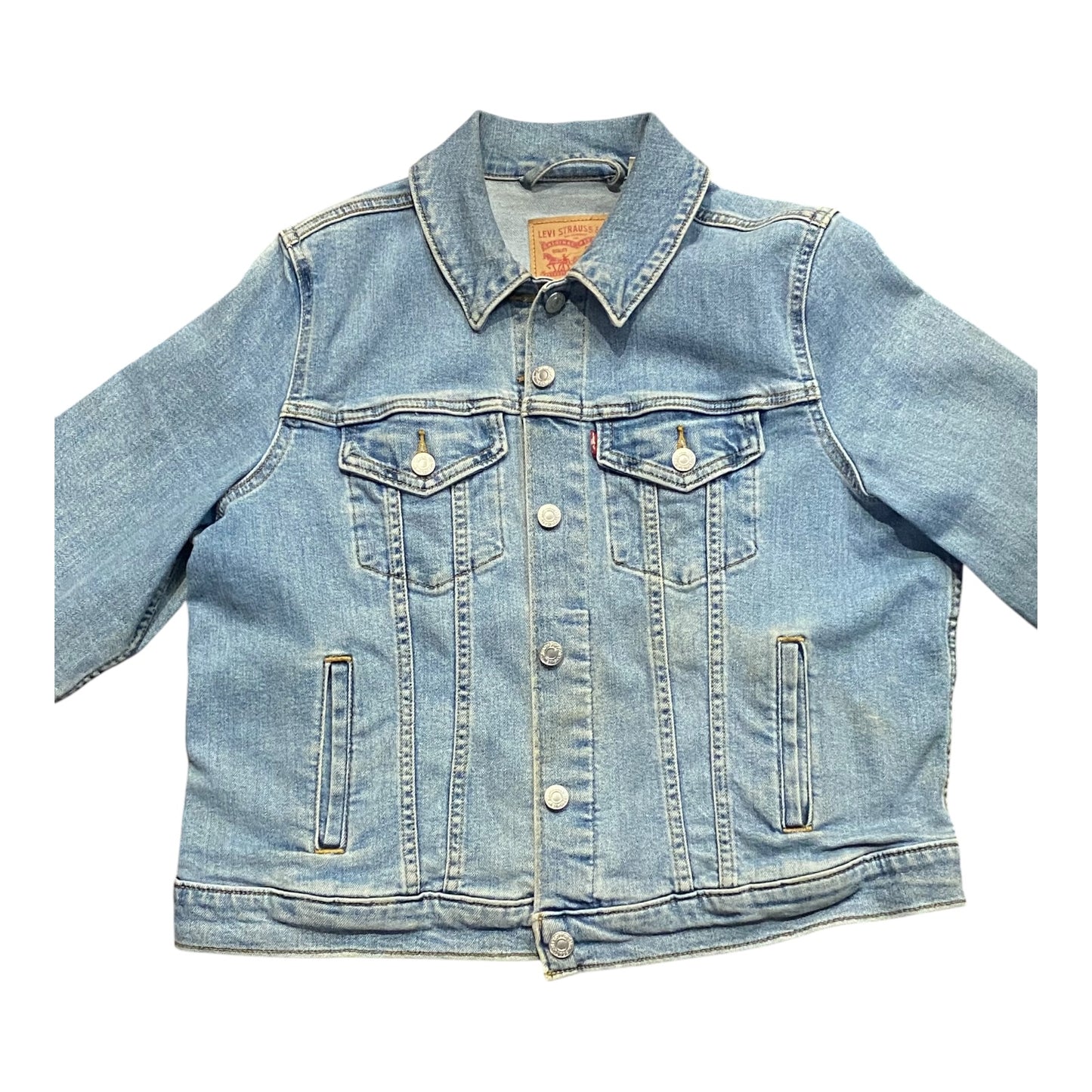 Levi Strauss & Co. Classic Denim Trucker Jacket Metal Button Up Pockets