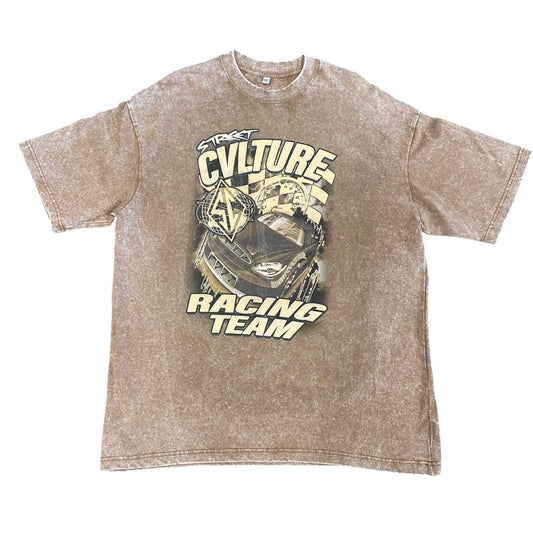 Custom Cvlture Racing Acid Wash Graphic Shirt